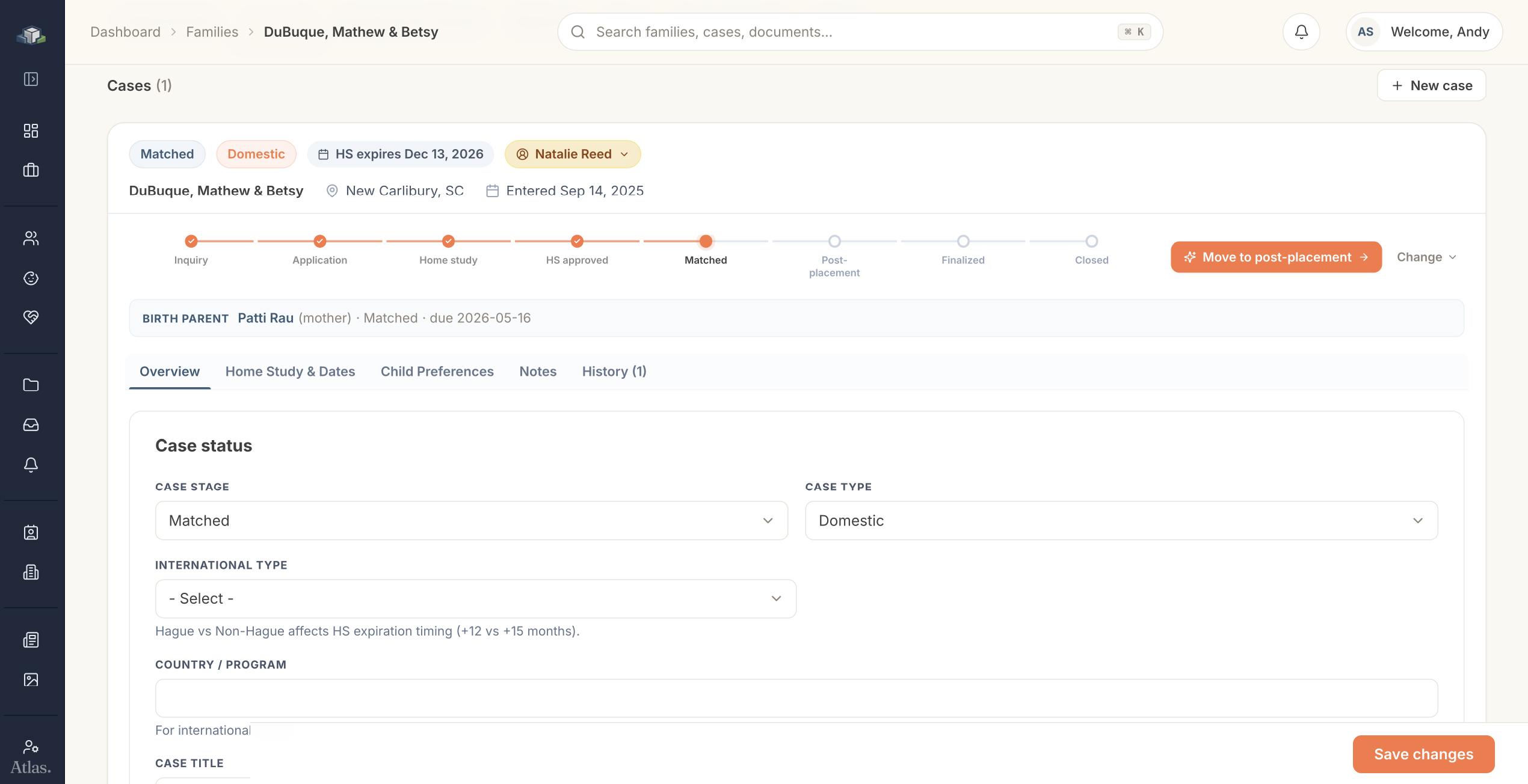 Cases screenshot